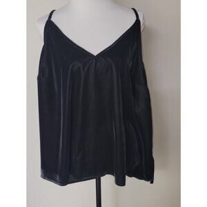 Old‎ Navy Women Top Size 3X Velvet Cami Tank Gray Adjustable V Neck Strappy
